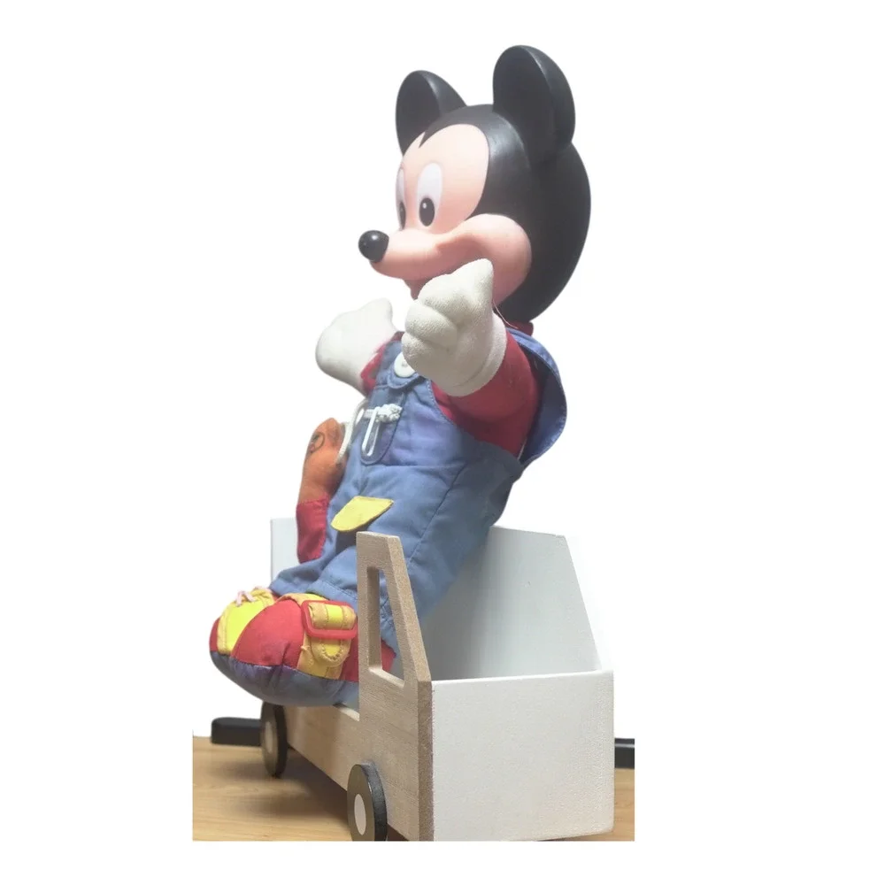 Vintage Mickey Mouse Learning Toy Dress Doll Tie Buckle Zip Button Disney Plush - Picture 6 of 16